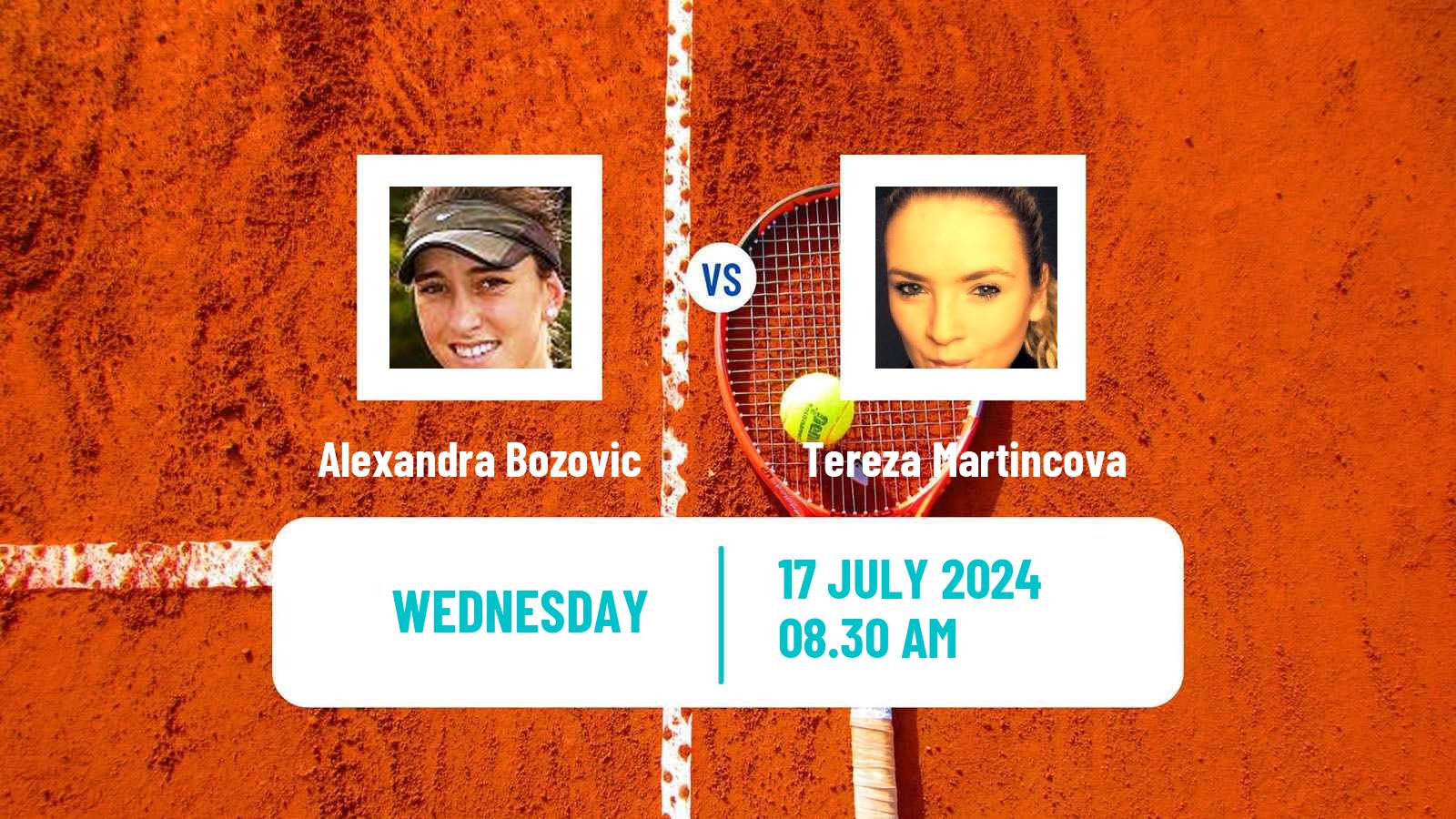 Tennis ITF W75 Porto 2 Women Alexandra Bozovic - Tereza Martincova