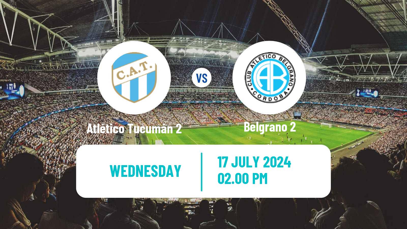 Soccer Argentinian Reserve League Atlético Tucumán 2 - Belgrano 2