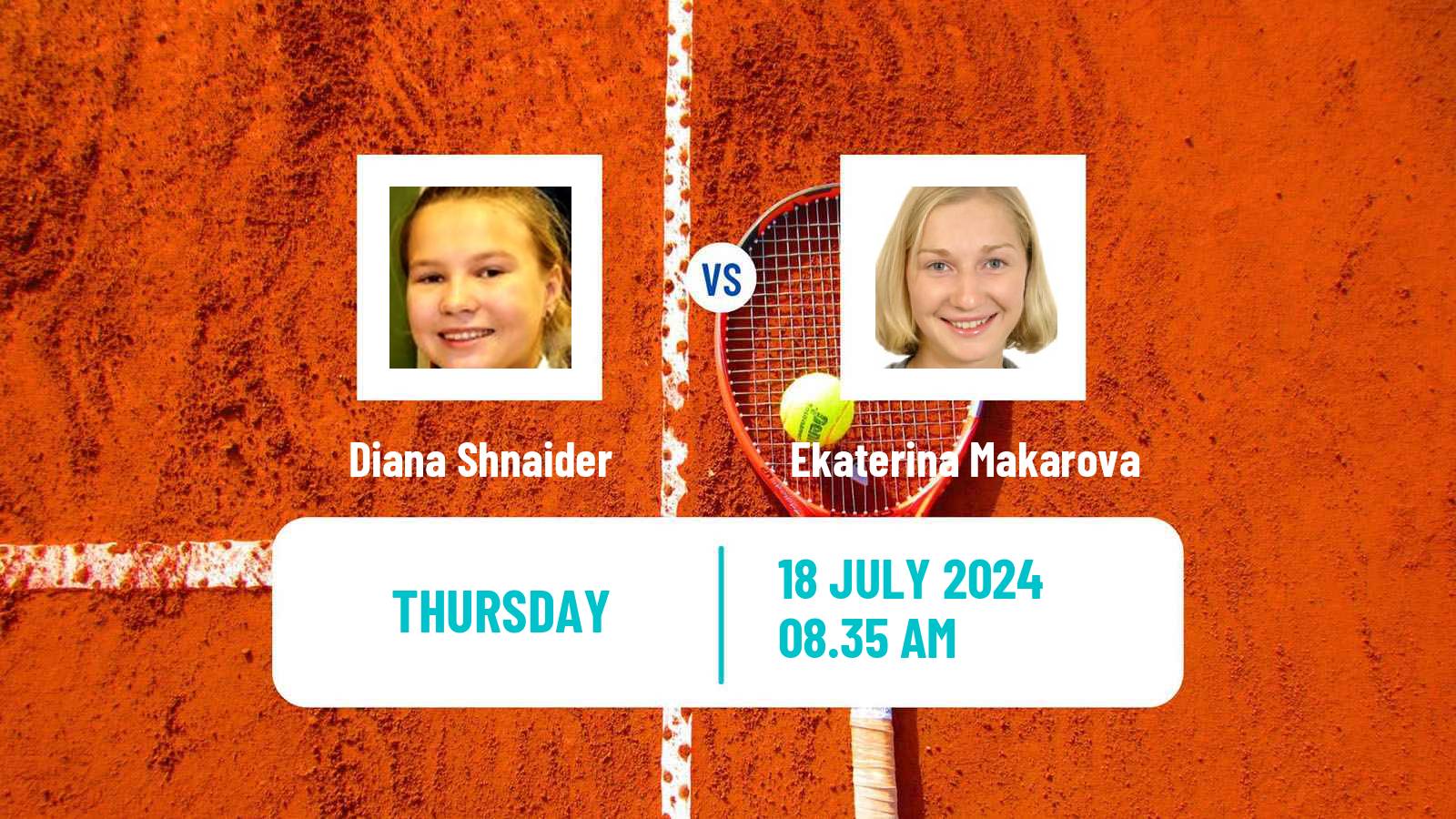 Tennis WTA Budapest Diana Shnaider - Ekaterina Makarova