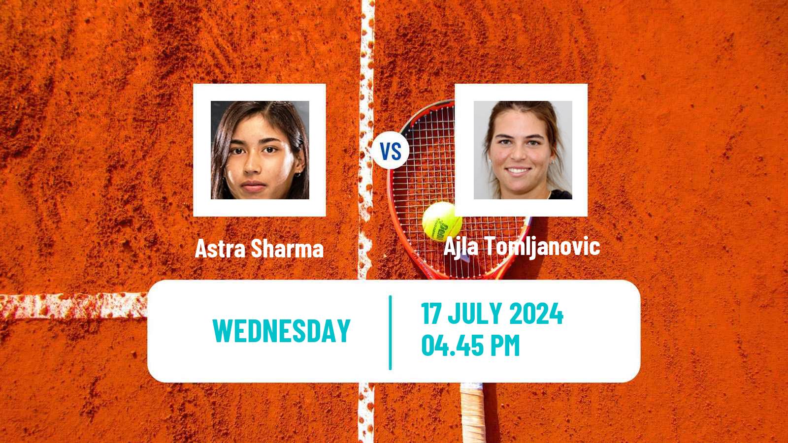 Tennis WTA Palermo Astra Sharma - Ajla Tomljanovic