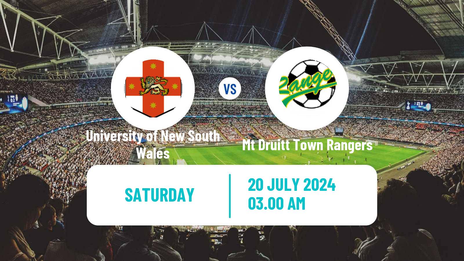 Football Australian NSW League One University of New South Wales - Mt Druitt Town Rangers