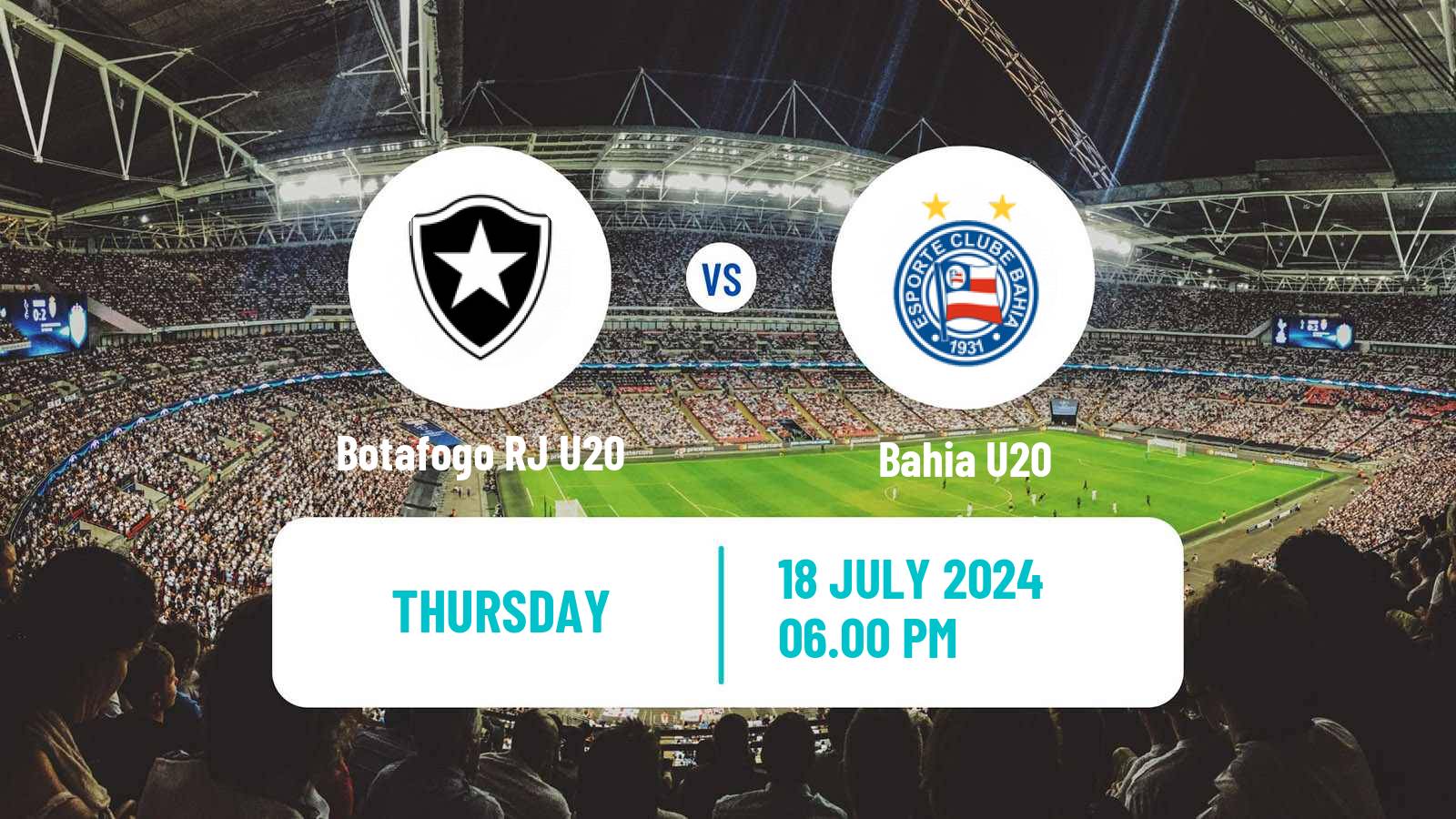 Soccer Brasileiro U20 Botafogo RJ U20 - Bahia U20
