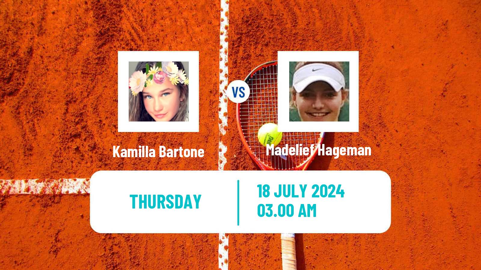 Tennis ITF W15 Kursumlijska Banja 12 Women Kamilla Bartone - Madelief Hageman
