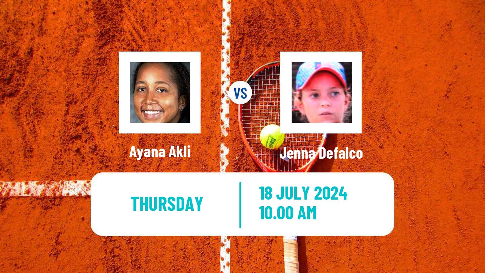 Tennis ITF W75 H Granby Women Ayana Akli - Jenna Defalco