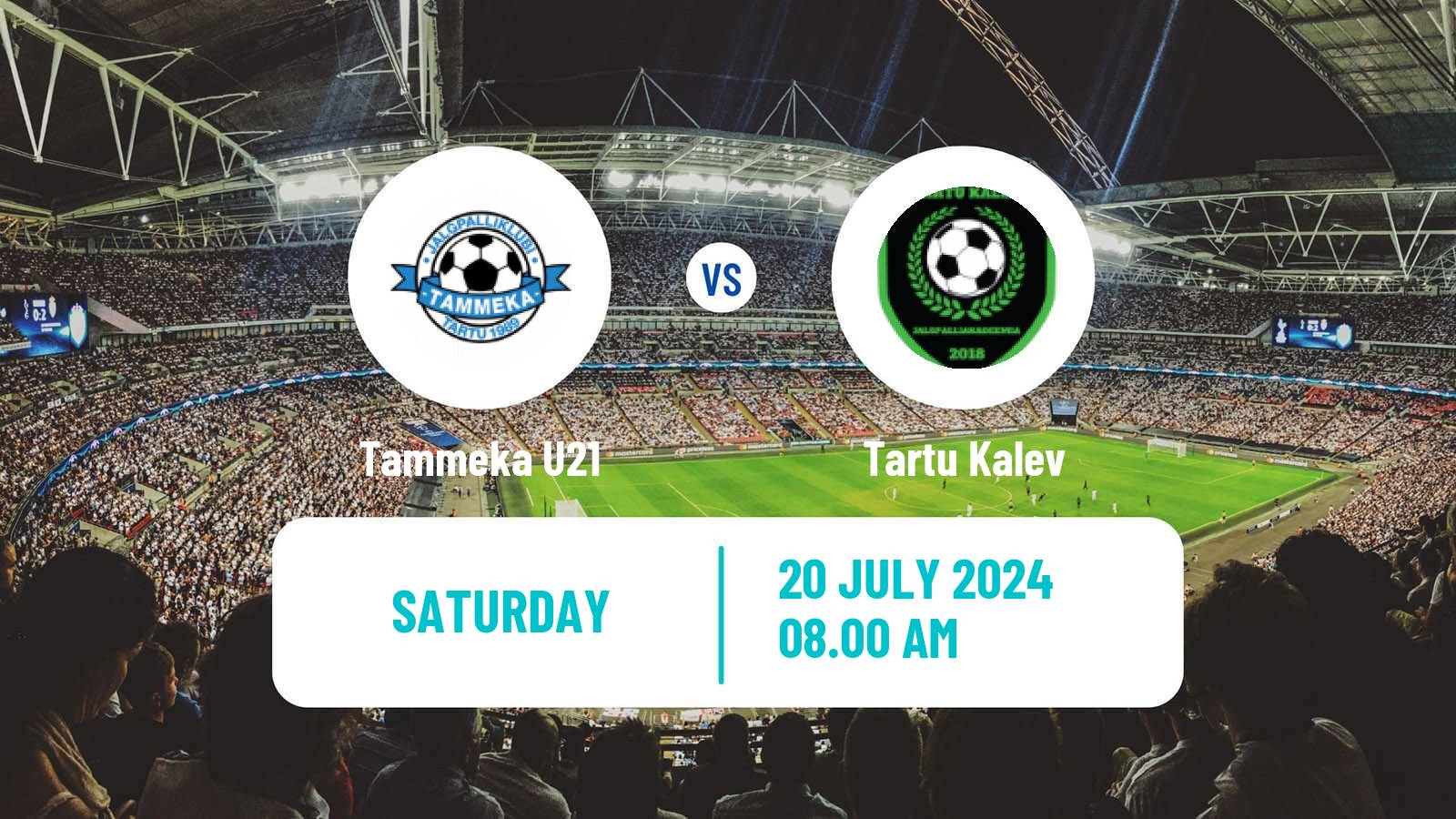 Soccer Estonian Esiliiga B Tammeka U21 - Tartu Kalev