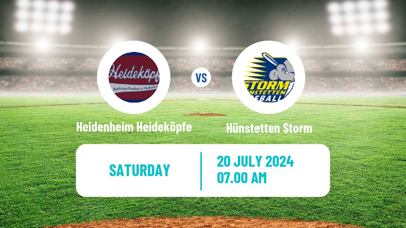 Baseball German Bundesliga South Baseball Heidenheim Heideköpfe - Hünstetten Storm