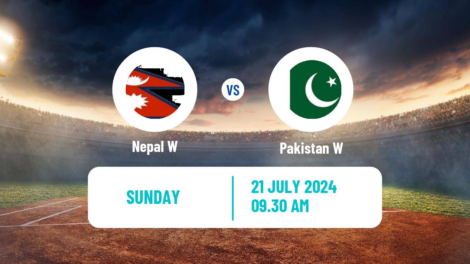 Cricket T20 Asia Cup Women Nepal W - Pakistan W