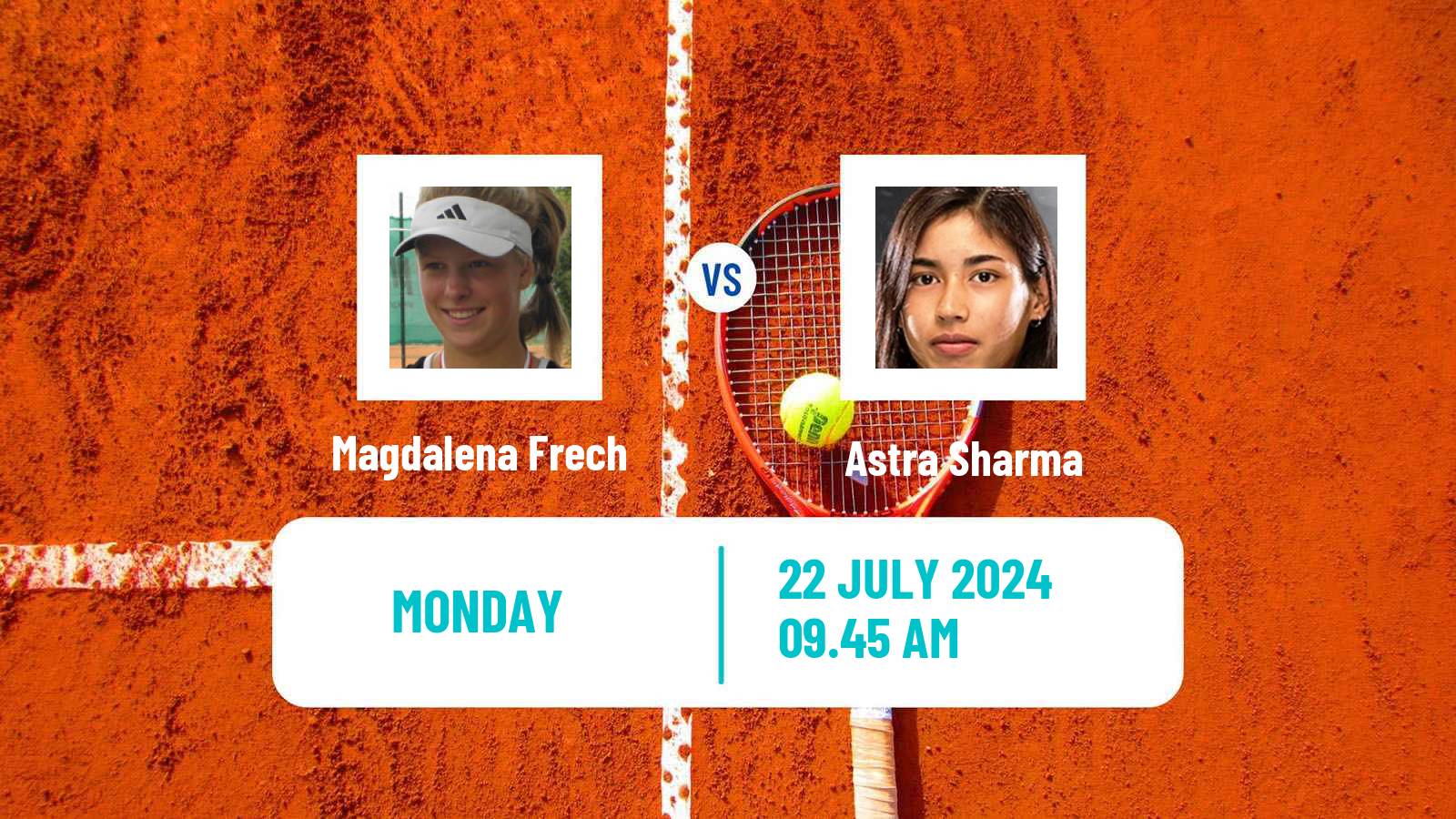 Tennis WTA Prague Magdalena Frech - Astra Sharma