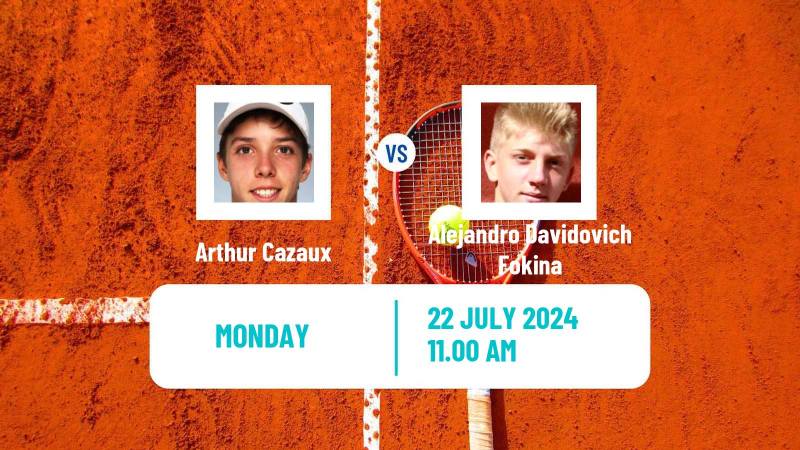 Tennis ATP Atlanta Arthur Cazaux - Alejandro Davidovich Fokina