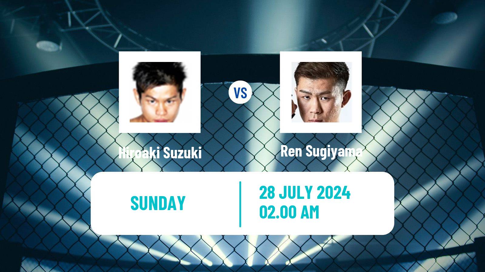 MMA Featherweight Rizin Men Hiroaki Suzuki - Ren Sugiyama