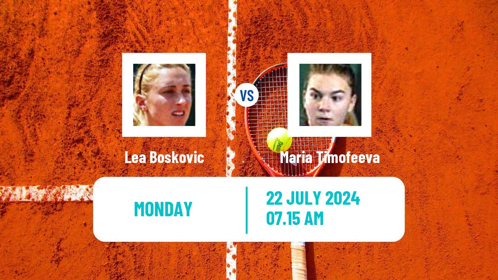 Tennis WTA Iasi Lea Boskovic - Maria Timofeeva