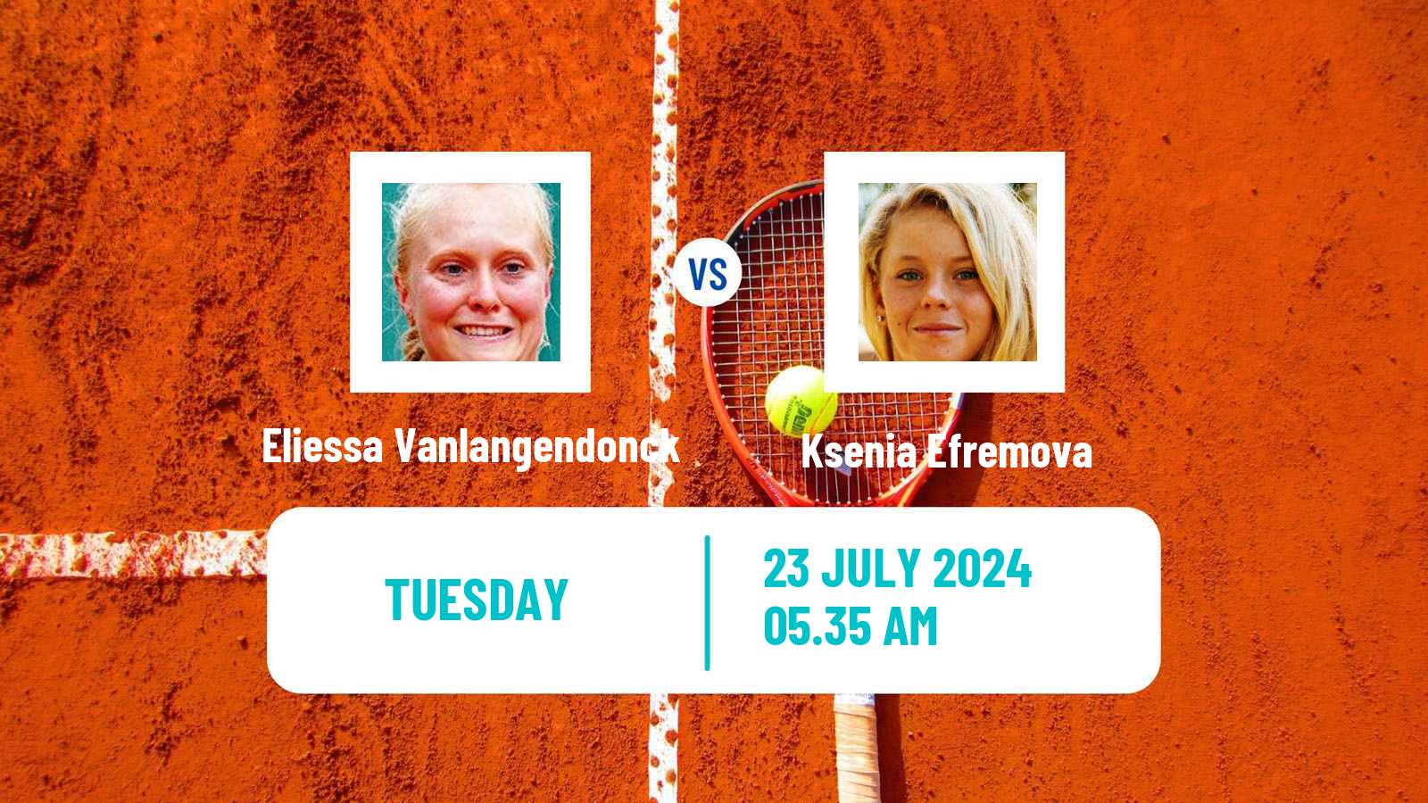Tennis ITF W15 Monastir 51 Women Eliessa Vanlangendonck - Ksenia Efremova