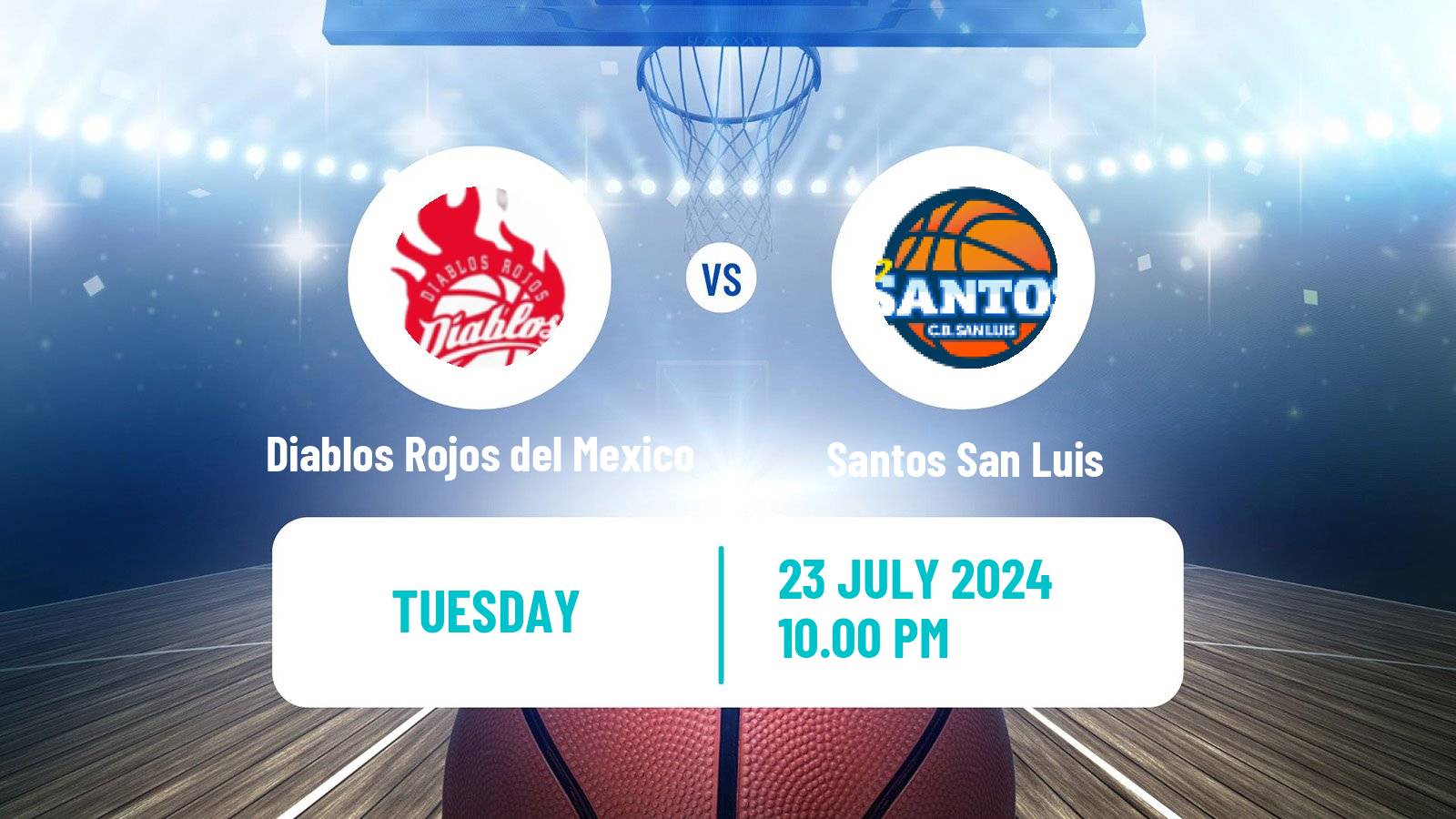 Basketball Mexican LNBP Diablos Rojos del Mexico - Santos del Potosí