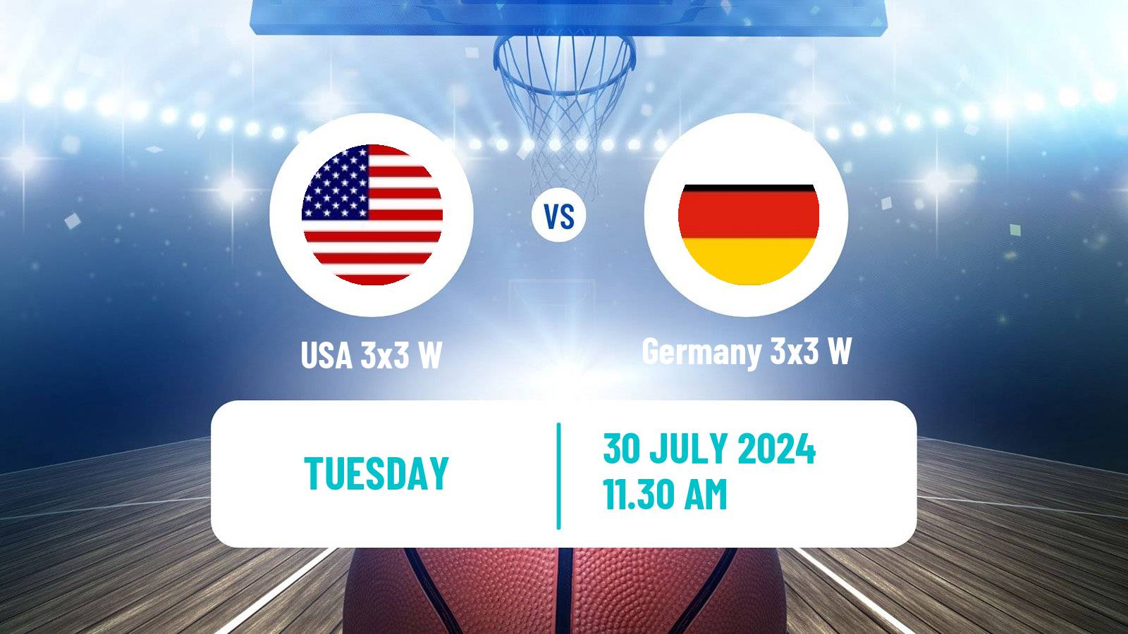 Basketball Olympic Games Basketball 3x3 Women Germany 3x3 W - USA 3x3 W