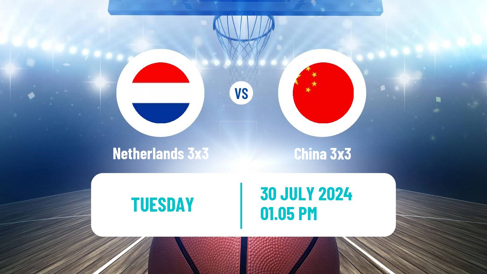 Basketball Olympic Games Basketball 3x3 China 3x3 - Netherlands 3x3