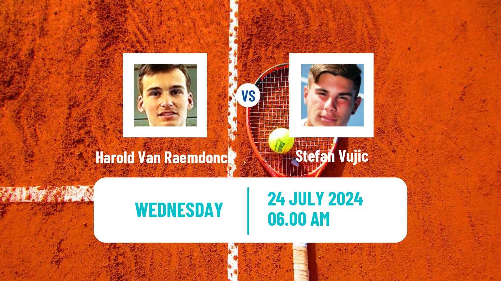 Tennis ITF M15 Monastir 30 Men Harold Van Raemdonck - Stefan Vujic