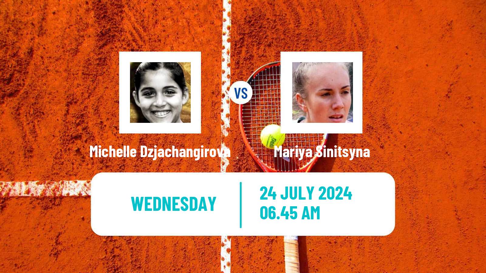 Tennis ITF W35 Astana Women Michelle Dzjachangirova - Mariya Sinitsyna