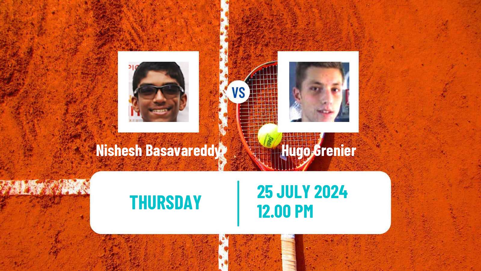 Tennis Chicago Challenger Men Nishesh Basavareddy - Hugo Grenier