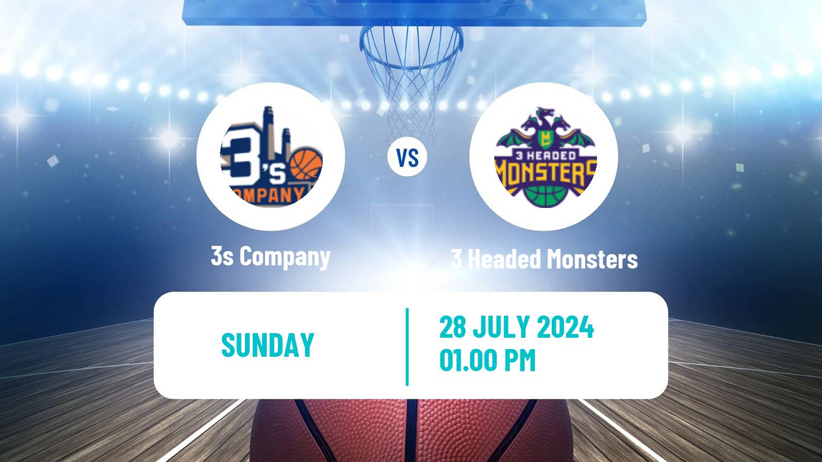 Basketball BIG3 3x3 3s Company - 3 Headed Monsters