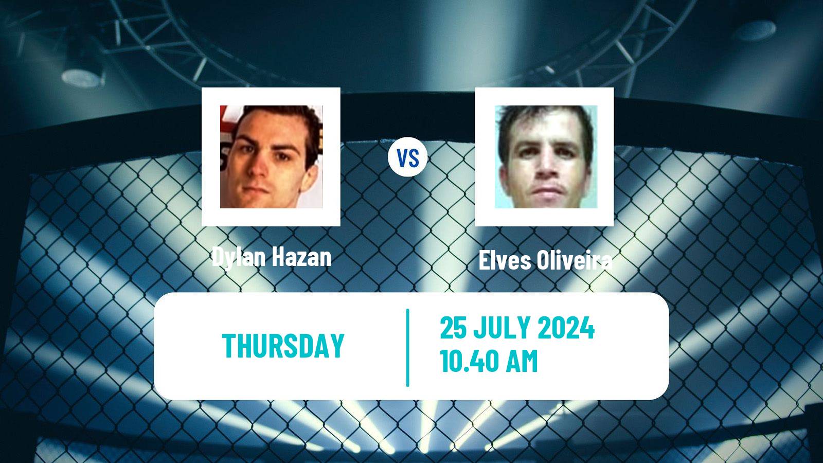 MMA Flyweight Cage Warriors Men Dylan Hazan - Elves Oliveira