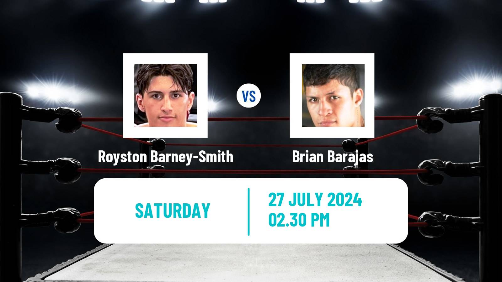 Boxing Super Featherweight WBO Youth Title Men Royston Barney-Smith - Brian Barajas