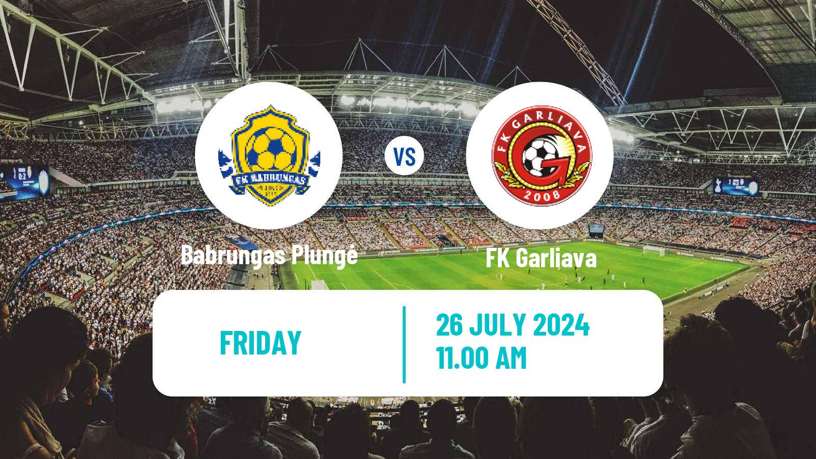Football Lithuanian Division 2 Babrungas Plungė - Garliava