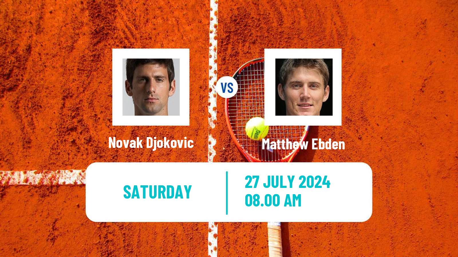 Tennis ATP Olympic Games Novak Djokovic - Matthew Ebden