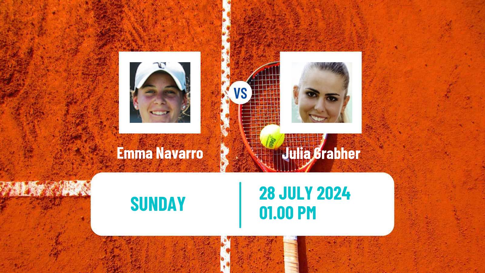 Tennis WTA Olympic Games Emma Navarro - Julia Grabher