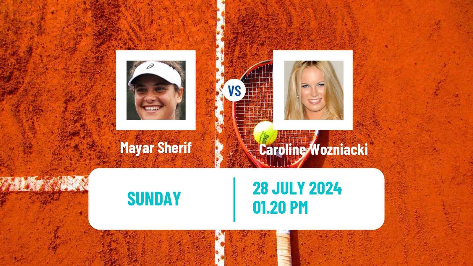 Tennis WTA Olympic Games Mayar Sherif - Caroline Wozniacki