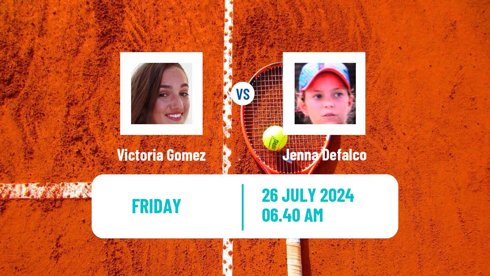Tennis ITF W15 Monastir 28 Women Victoria Gomez - Jenna Defalco