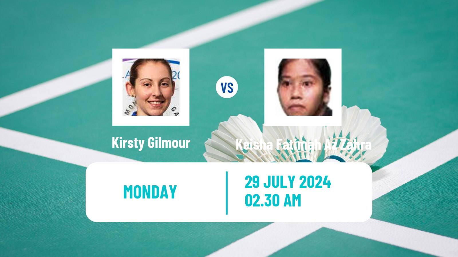 Badminton BWF Olympic Games Women Kirsty Gilmour - Keisha Fatimah Az Zahra