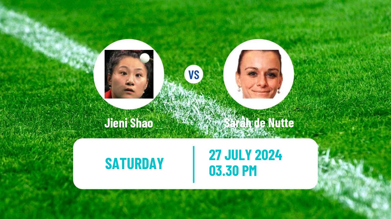 Table tennis Olympic Games Women Jieni Shao - Sarah de Nutte