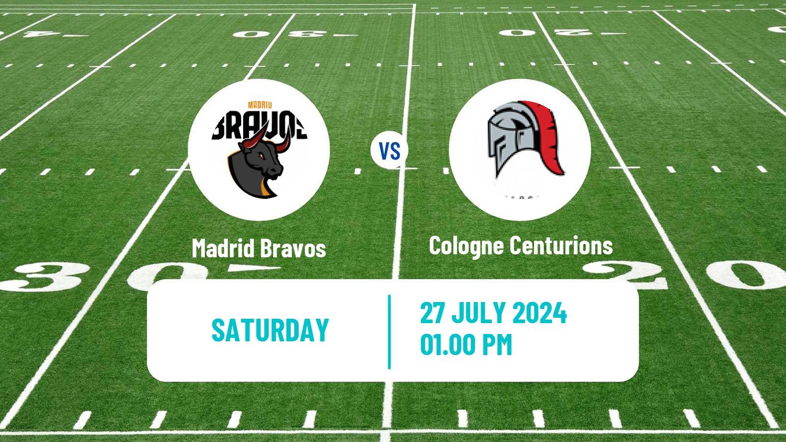 American football European League of American Football Madrid Bravos - Cologne Centurions