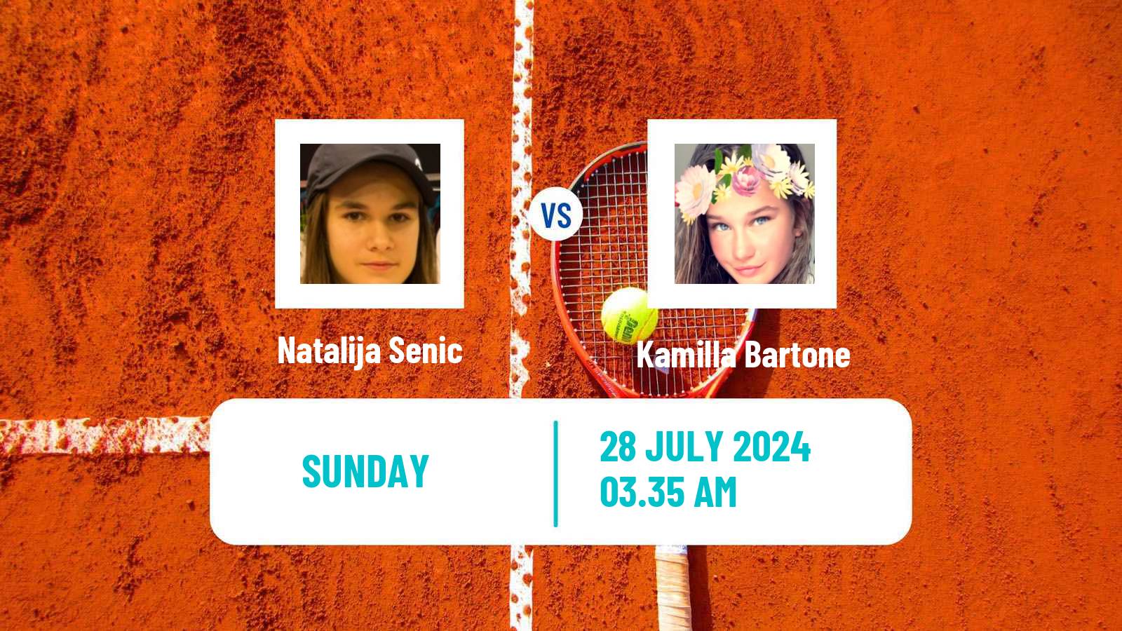 Tennis ITF W15 Kursumlijska Banja 13 Women Natalija Senic - Kamilla Bartone
