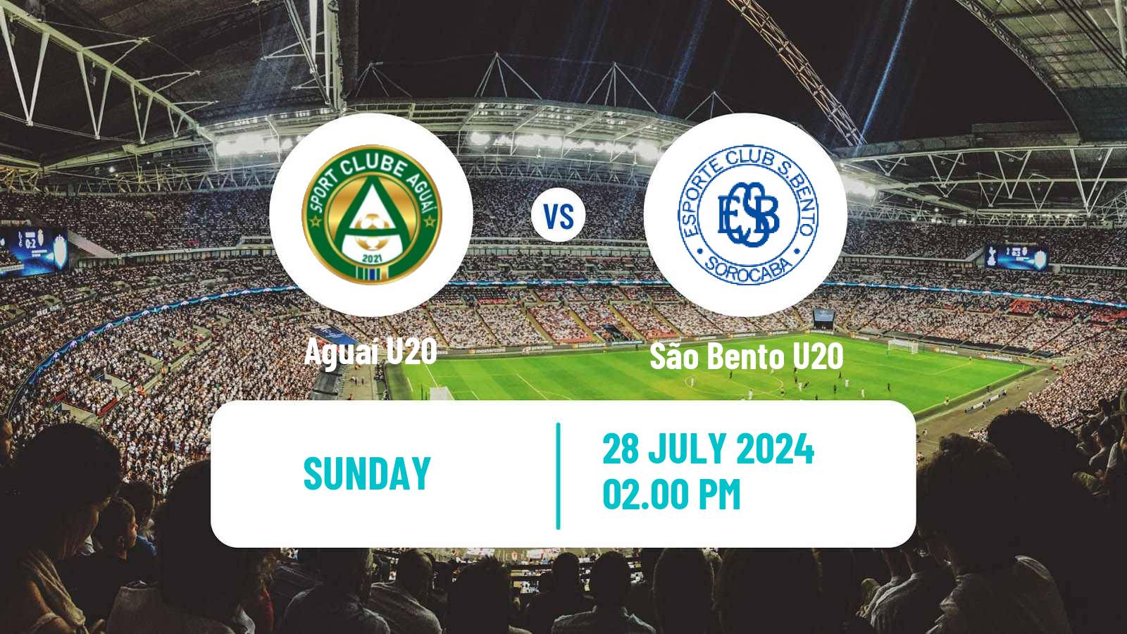 Soccer Brazilian Paulista U20 Aguaí U20 - São Bento U20