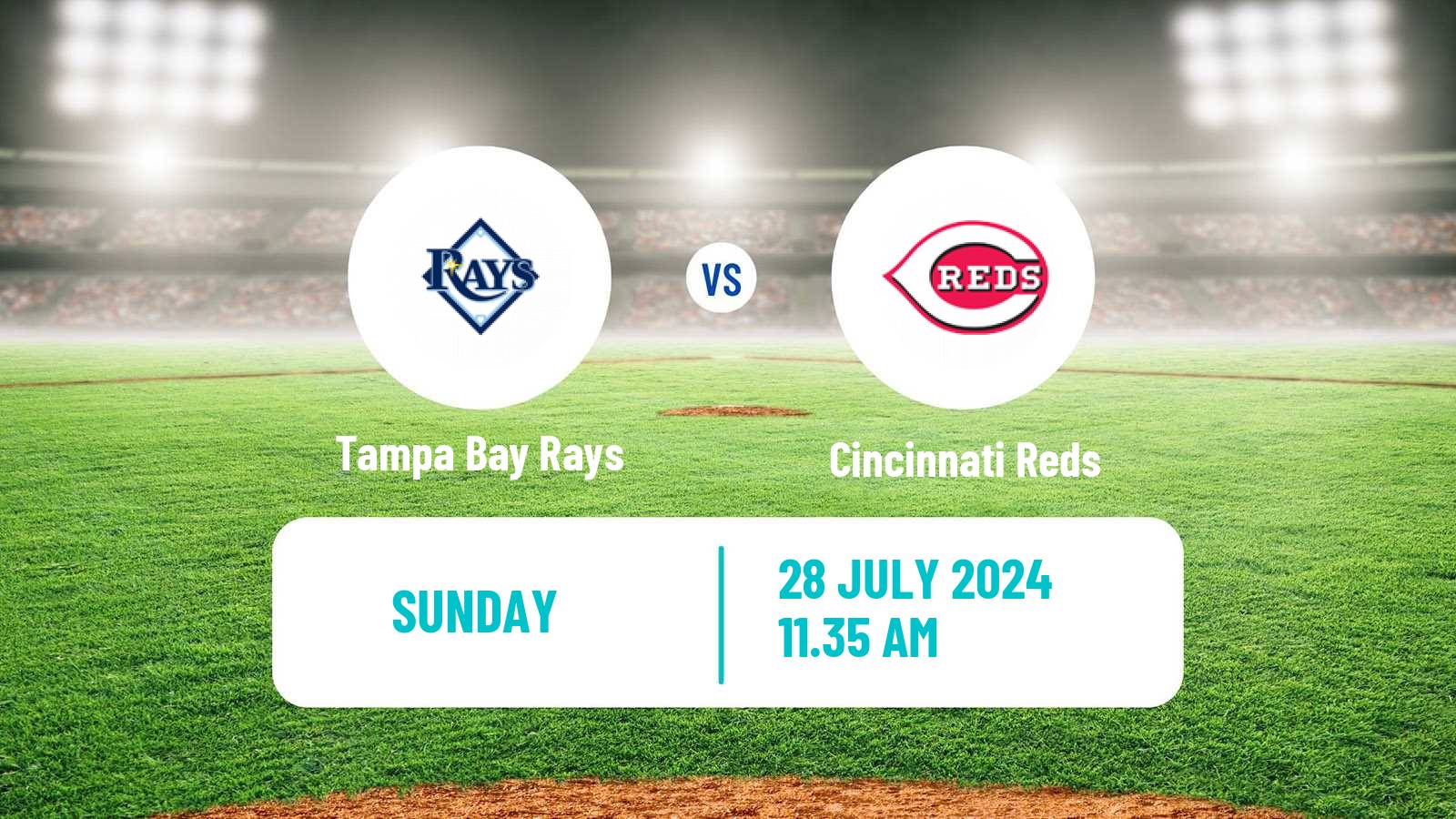 Baseball MLB Tampa Bay Rays - Cincinnati Reds