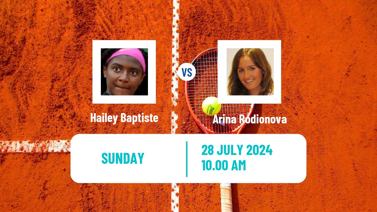 Tennis WTA Washington Hailey Baptiste - Arina Rodionova
