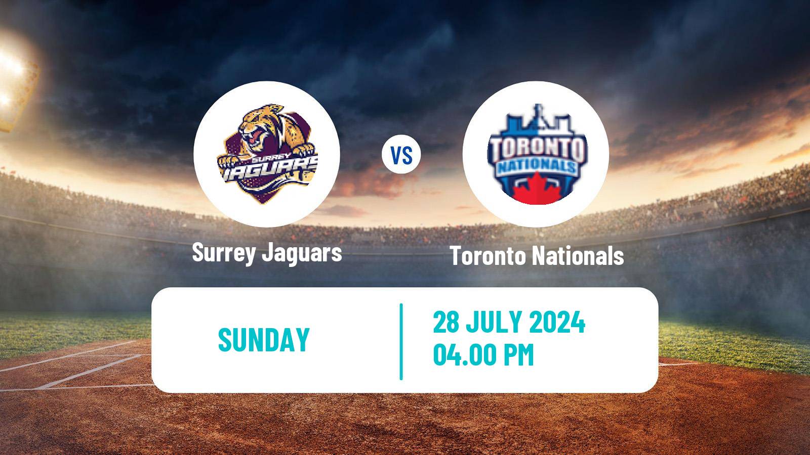 Cricket Canadian Global T20 Surrey Jaguars - Toronto Nationals