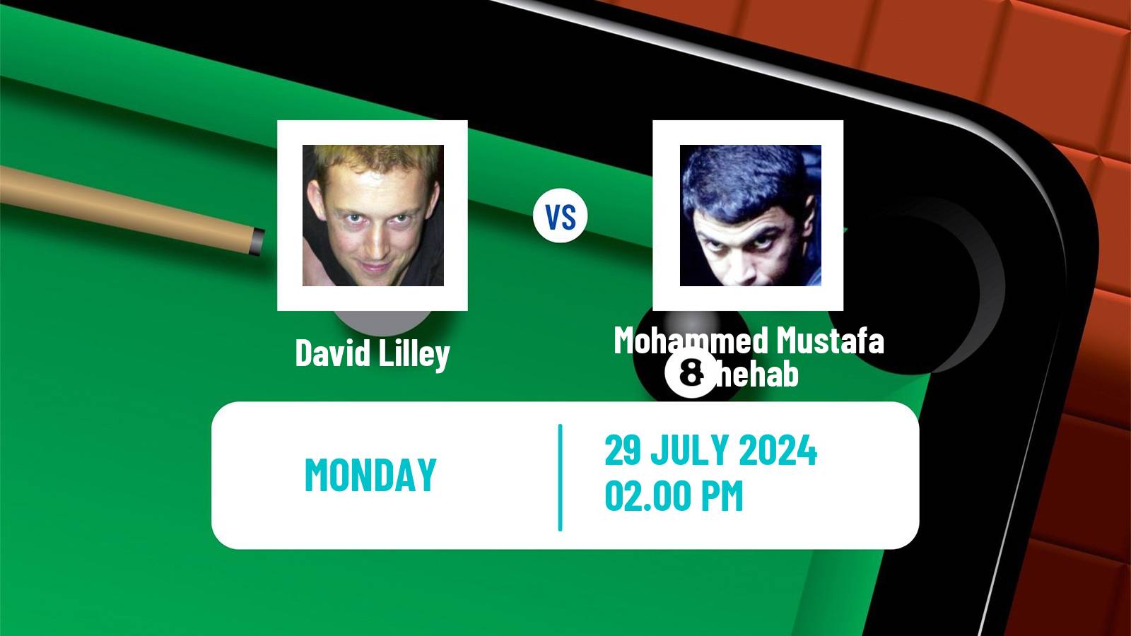 Snooker Wuhan Open David Lilley - Mohammed Mustafa Shehab