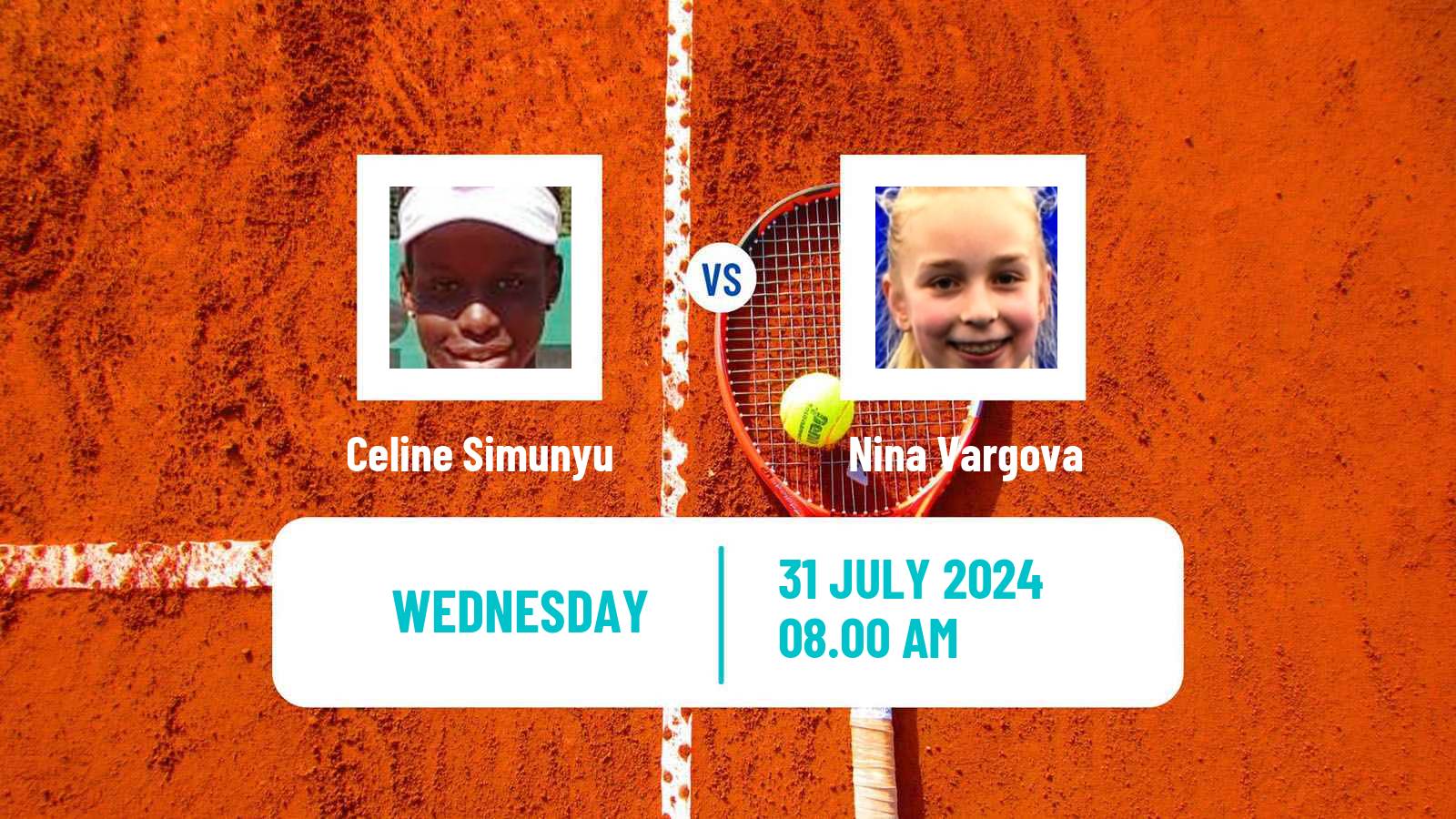 Tennis ITF W35 Mohammedia Women Celine Simunyu - Nina Vargova