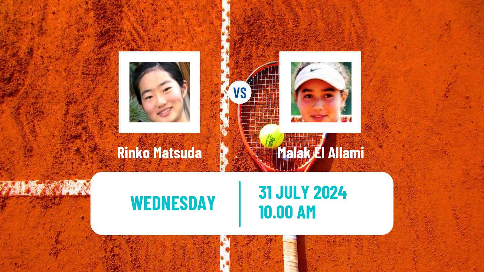 Tennis ITF W35 Mohammedia Women Rinko Matsuda - Malak El Allami