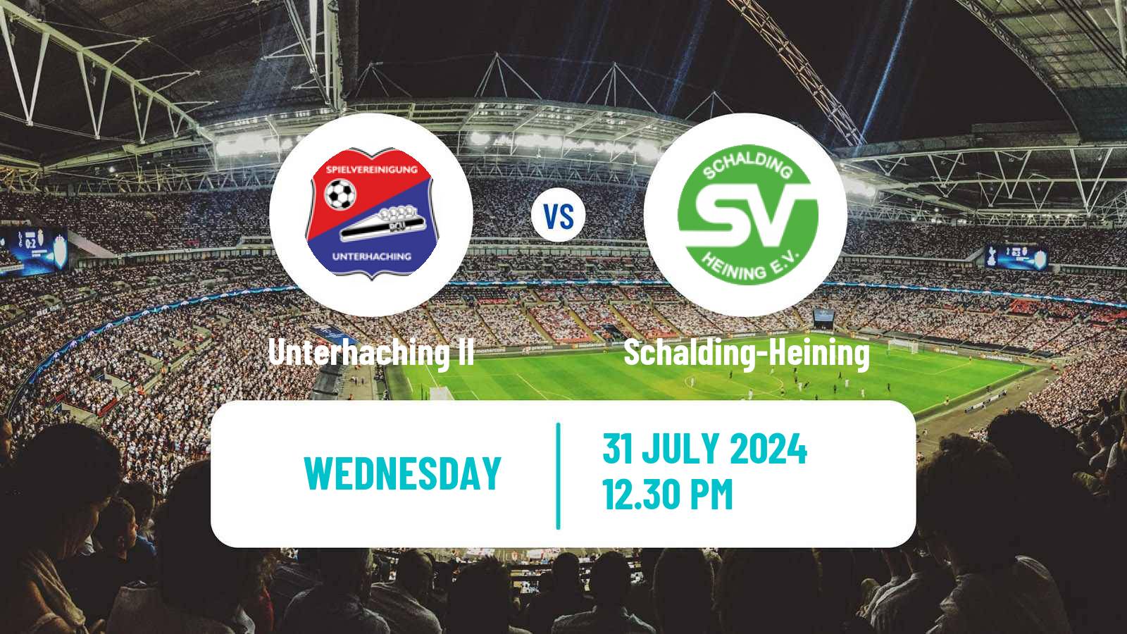 Football German Oberliga Bayern Süd Unterhaching II - Schalding-Heining