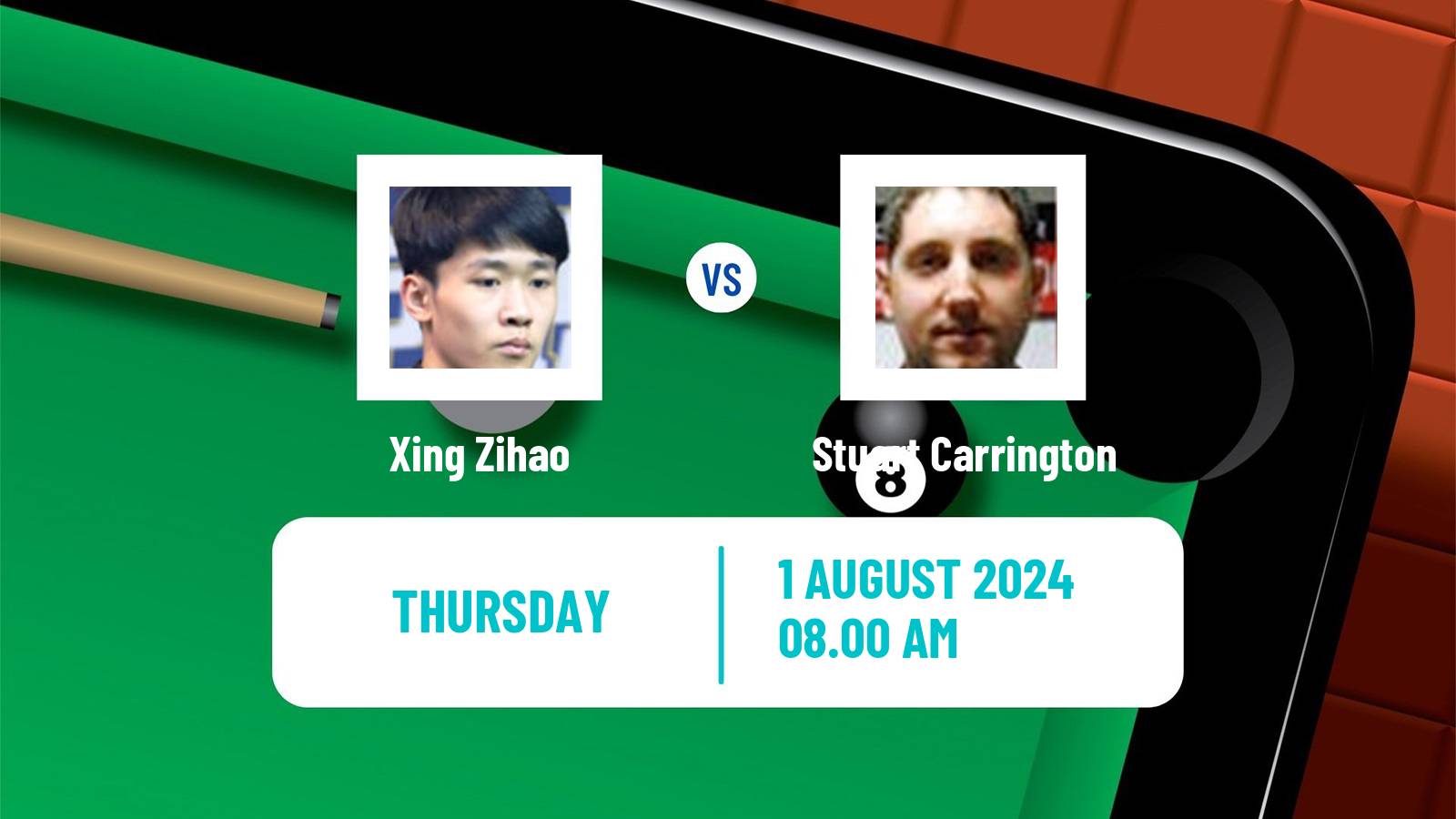 Snooker British Open Xing Zihao - Stuart Carrington