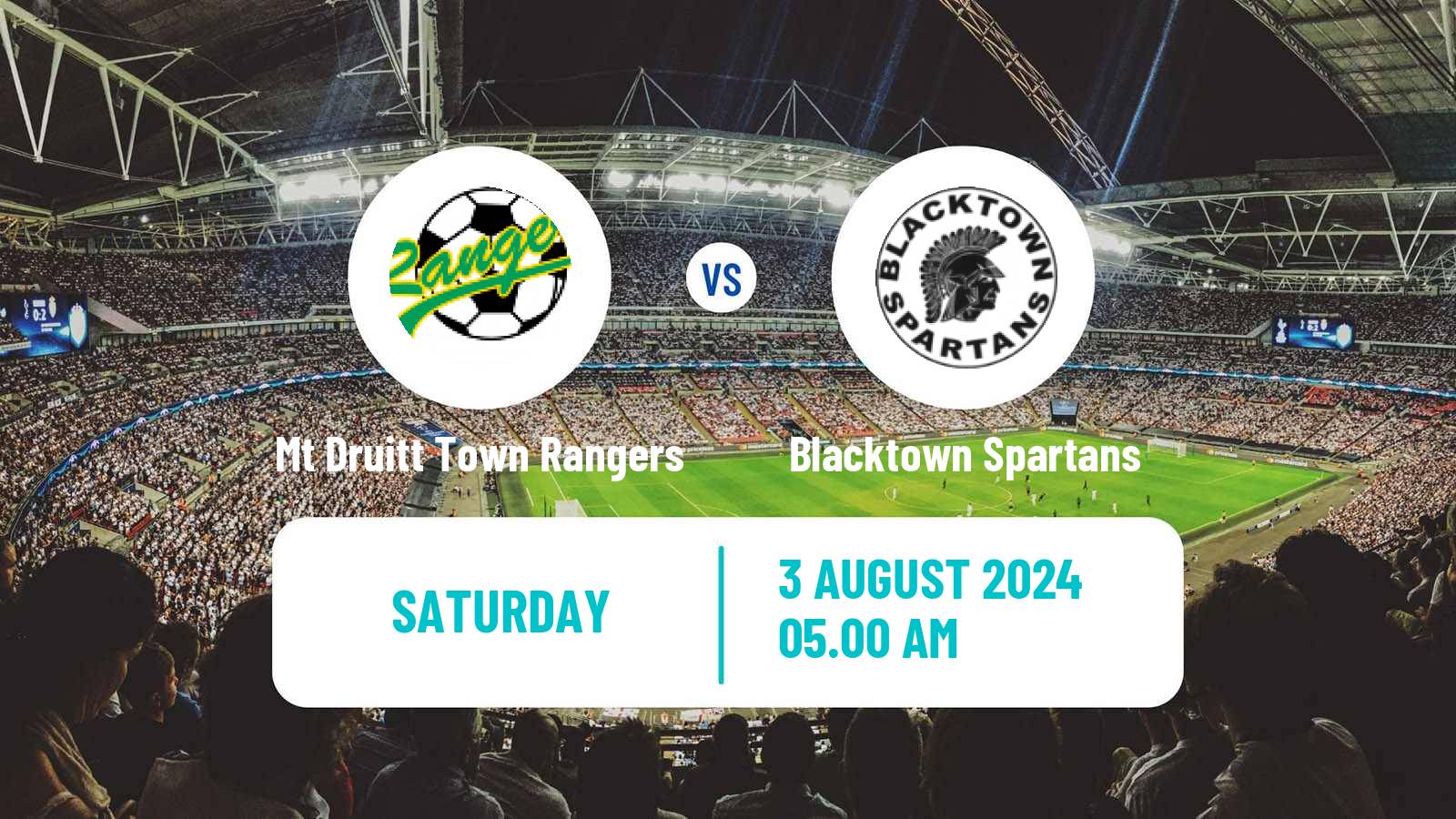 Football Australian NSW League One Mt Druitt Town Rangers - Blacktown Spartans