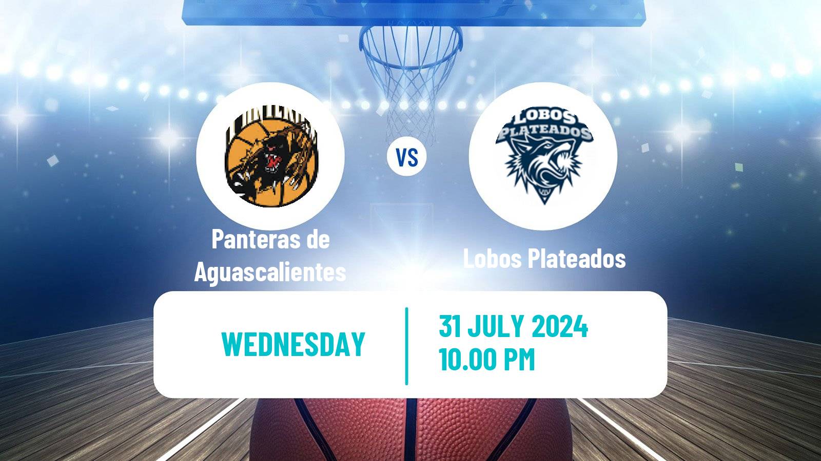 Basketball Mexican LNBP Panteras de Aguascalientes - Lobos Plateados
