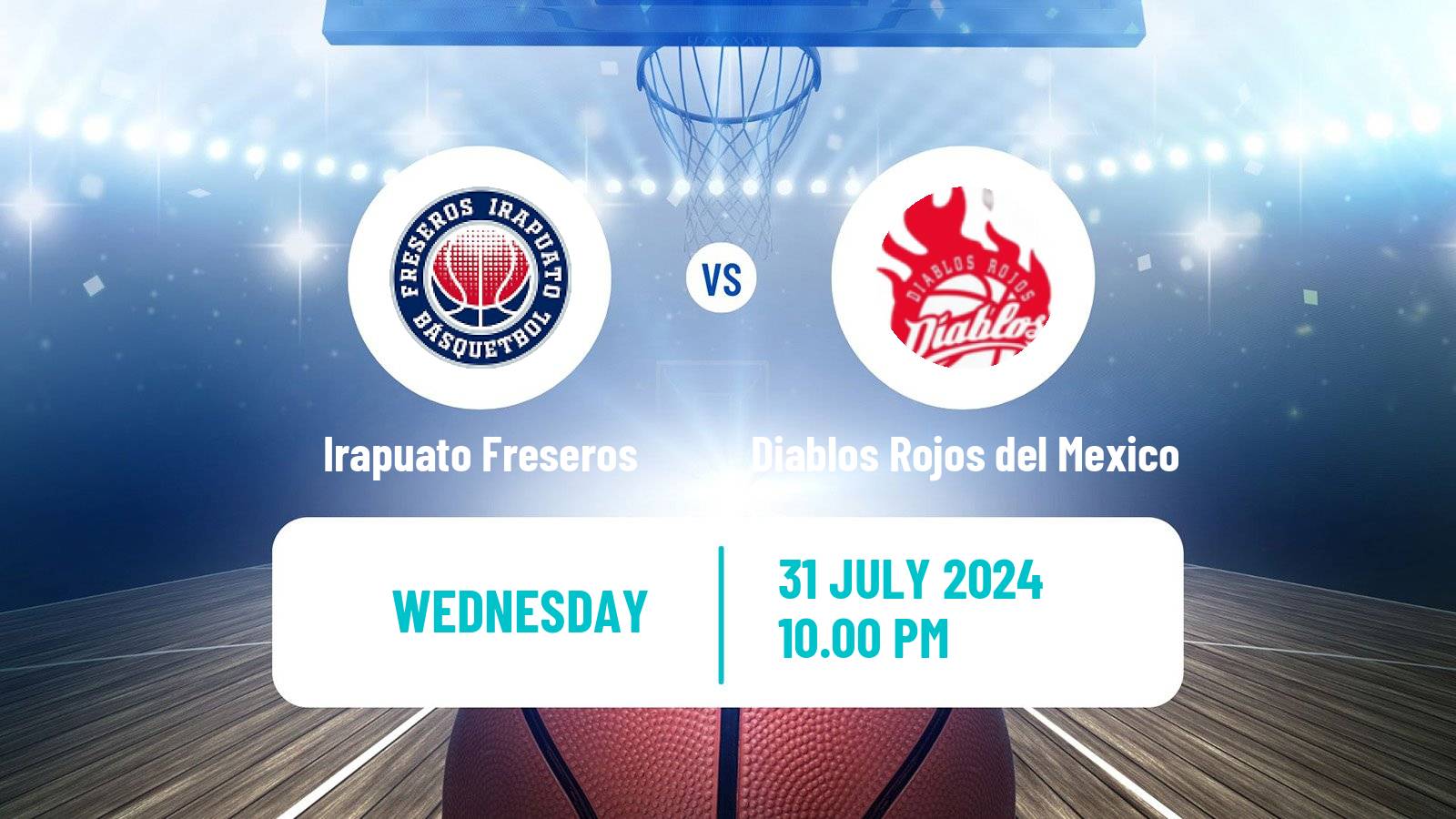 Basketball Mexican LNBP Irapuato Freseros - Diablos Rojos del Mexico
