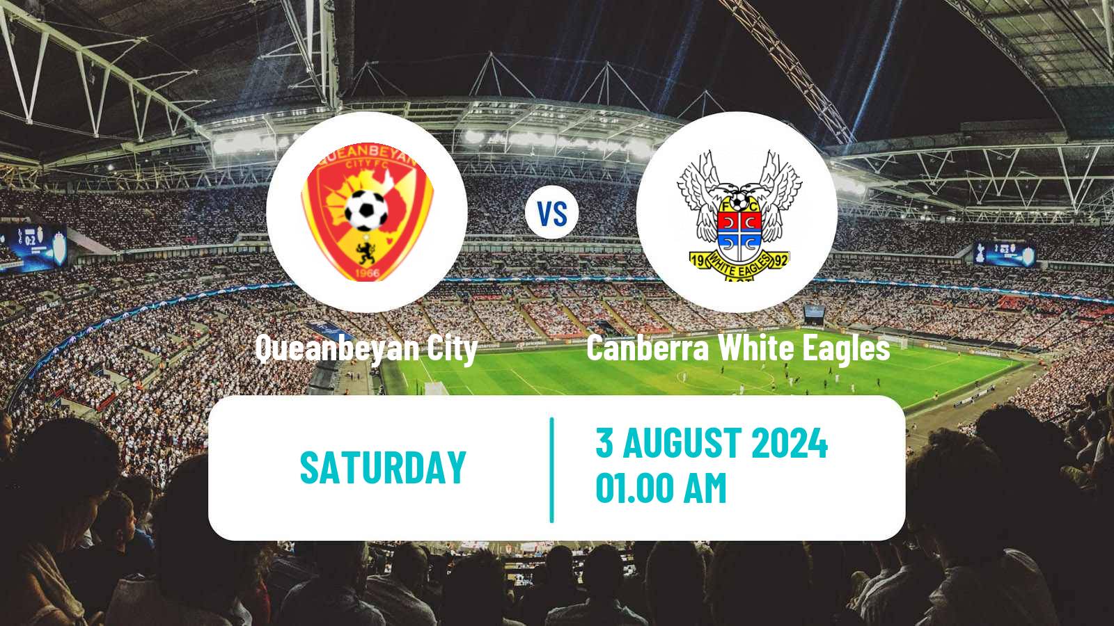 Football Australian Capital Premier League Queanbeyan City - Canberra White Eagles