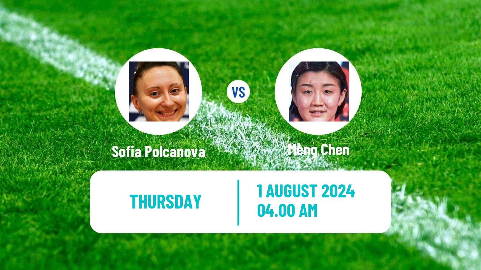Table tennis Olympic Games Women Sofia Polcanova - Meng Chen