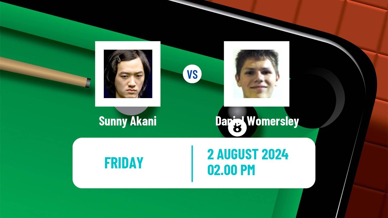 Snooker British Open Sunny Akani - Daniel Womersley