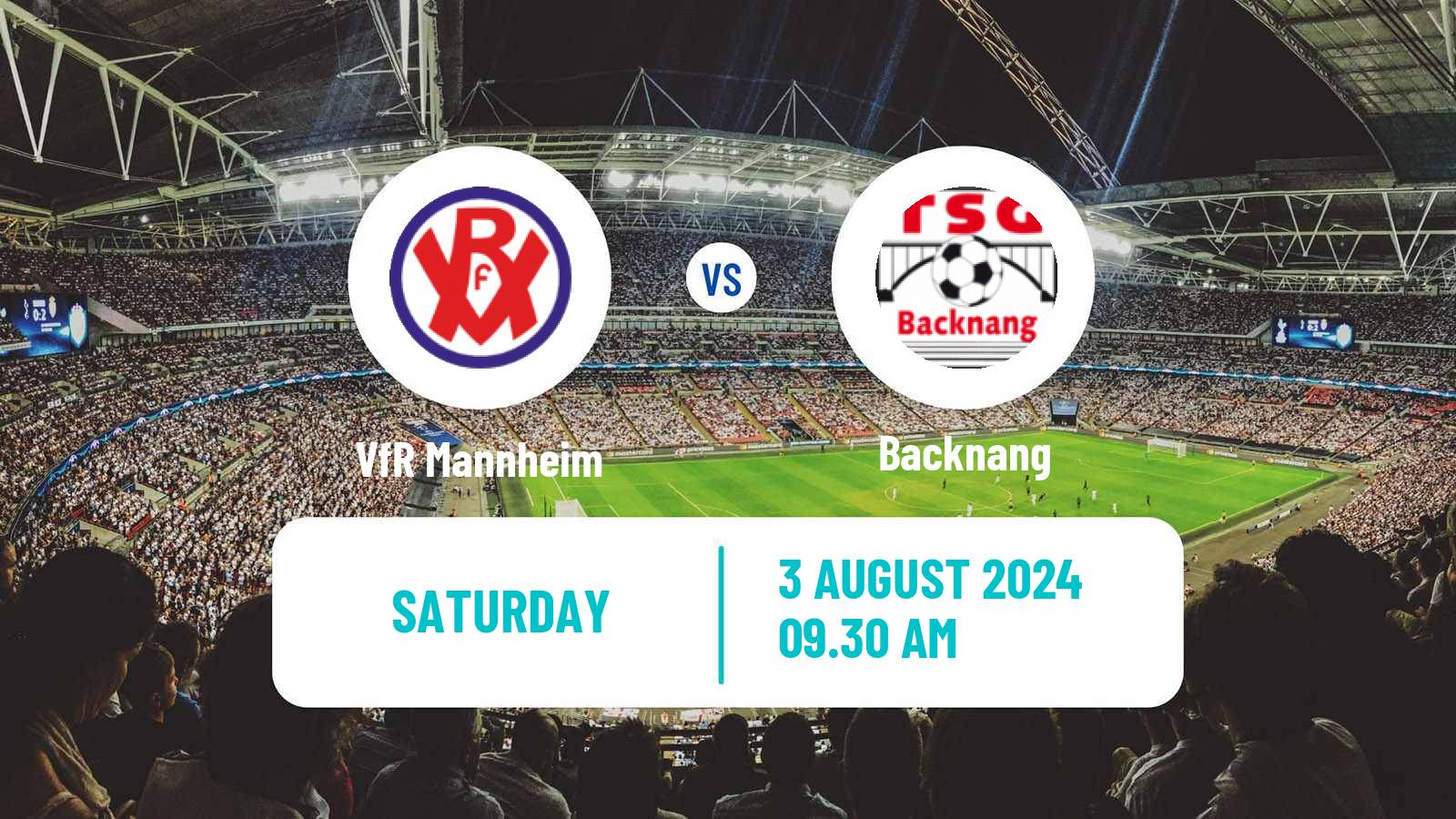 Football German Oberliga Baden-Württemberg VfR Mannheim - Backnang